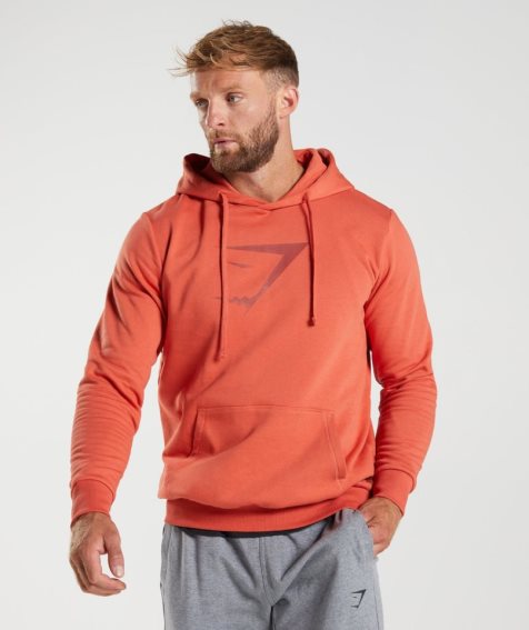 Men's Gymshark Sharkhead Infill Hoodie Orange | CA 1A7D0N